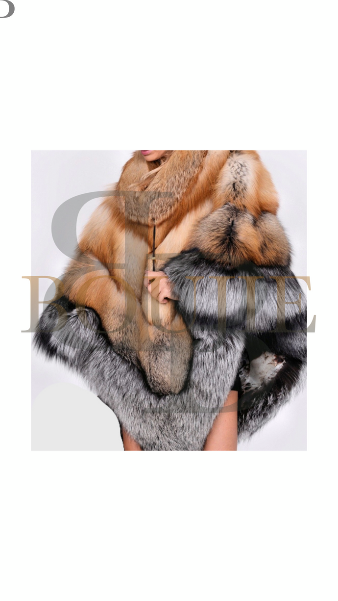 “Kash” Fox Fur Poncho