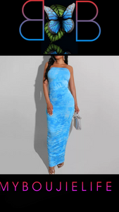 “Weather Report” Ruched Maxi Dress