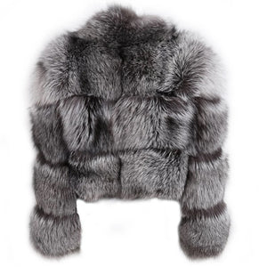 Diva Style Silver Fox Fur Coat