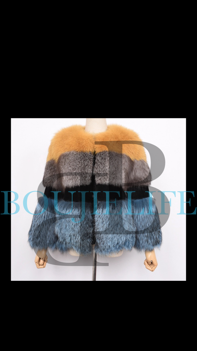 Triple threat- 100% FOX FUR JACKET