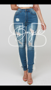 “SHIMMY” fringe jeans