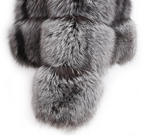 Diva Style Silver Fox Fur Coat