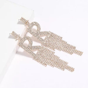 Initial Chandelier Earrings