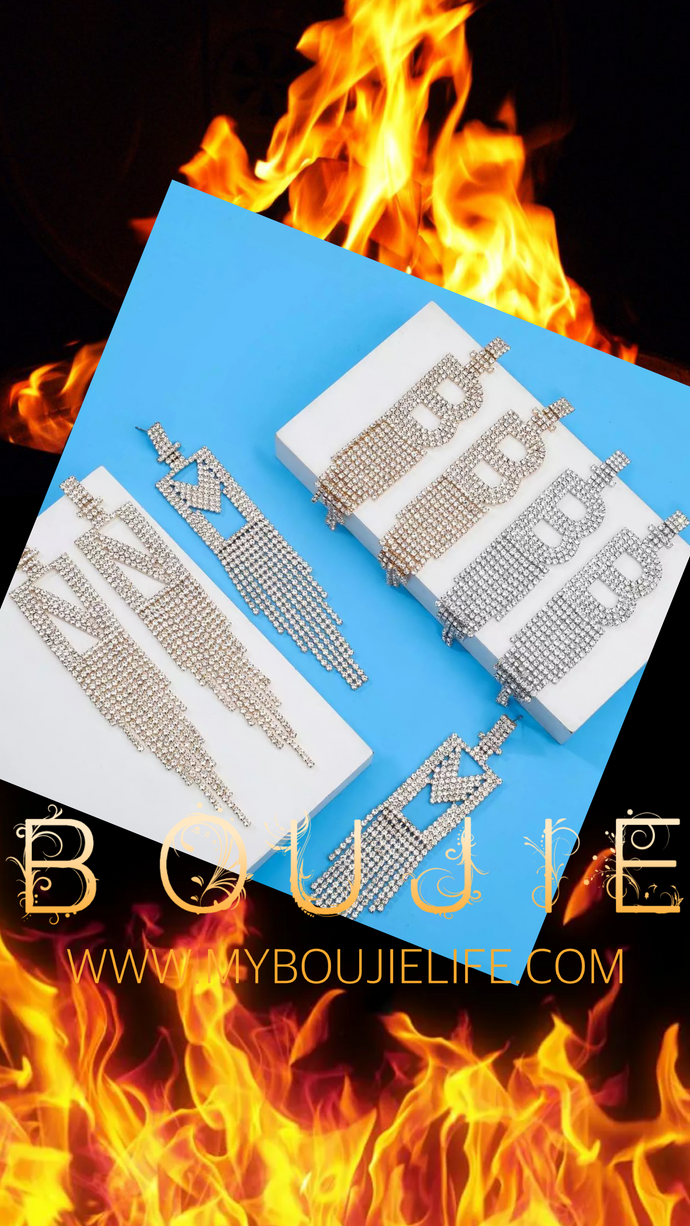 Initial Chandelier Earrings